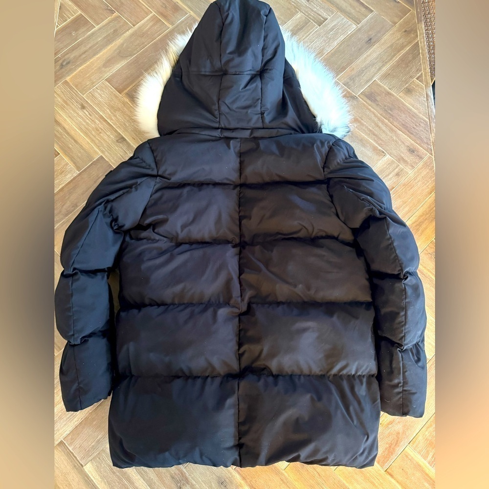 Sam Edelman Puffer w/ White Faux Fur Hood - Sz S - Picture 3 of 12
